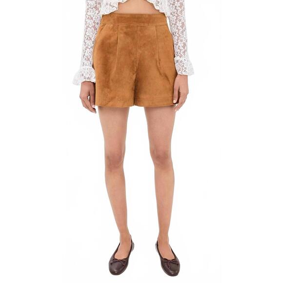HUNTER BELL Pants - NEW HUNTER BELL ashton high waist short in nutmeg